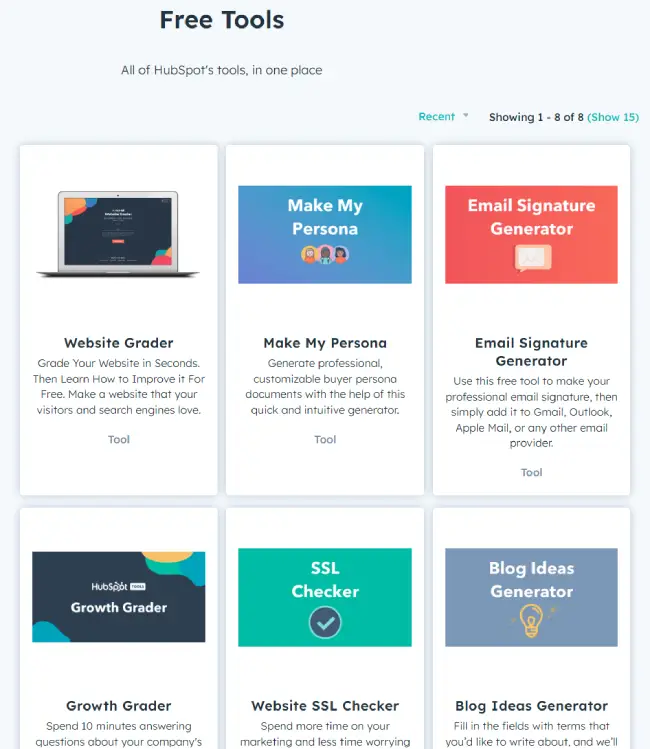 HubSpot free tools